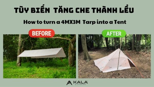 Tăng Che Năng Mưa Dã Ngoại KALA 4 x 3m - Có sẵn Dây - Ảnh 2